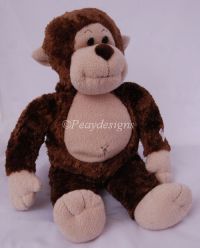 Build a Bear Brown MONKEY Chimpanze Plush + Voice Box